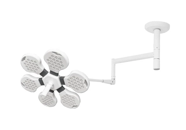 Neom 6 six-petal light with ceiling arm